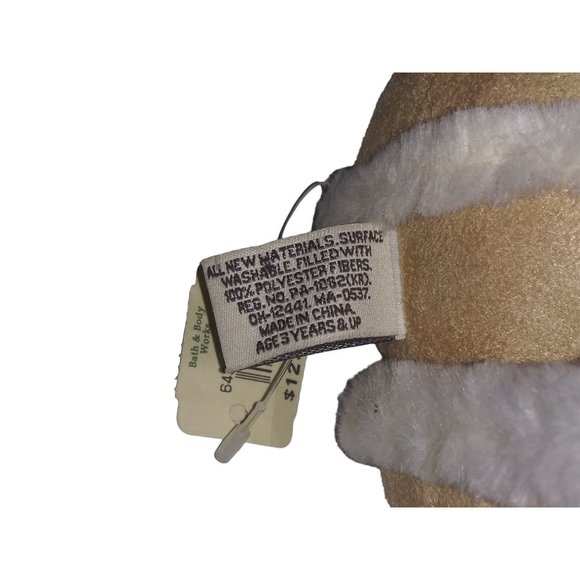 Bath & Body Works Gingerbread Stuffed Suede Tan Bear Christmas Plush Collectible - Picture 7 of 11